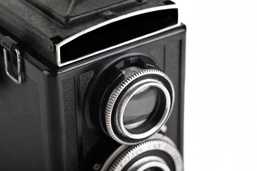 The shutter speed setting ring in the old analog SLR