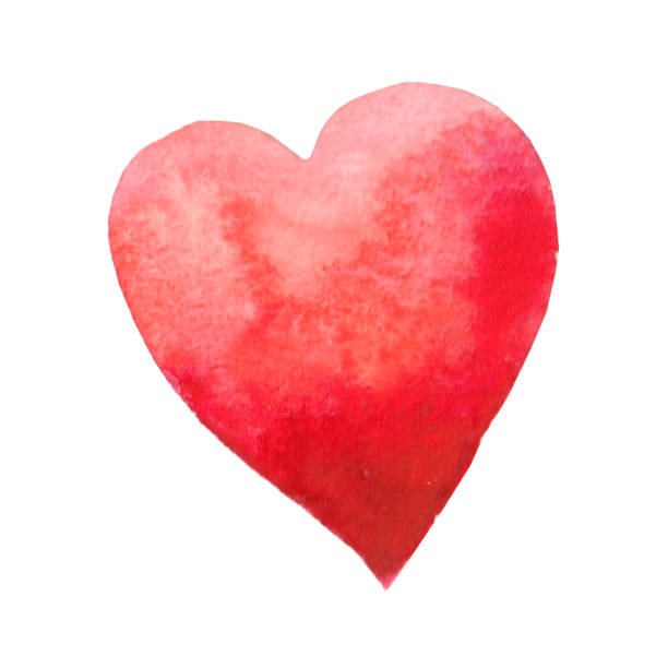 istock Red watercolor heart with watermelon texture. Decoration for banner, flyer or postcard. Symbol of love and marriage for festival or wedding illustration. Design for summer party or holiday with fruit 2149667362