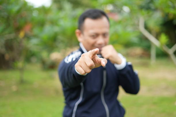 istock Asian male model wearing blue sportswear 2149668490