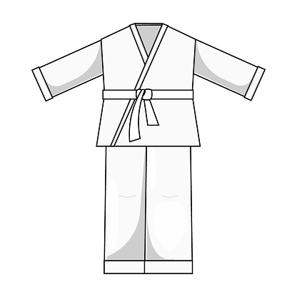 Judogi uniform, Karate Kimono Illustration. Martial art