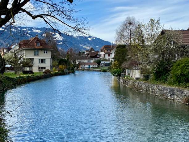 istock Switzerland- Interlaken and Unterseen- Aar river 2149672250