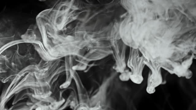 Smoke stream on a black background