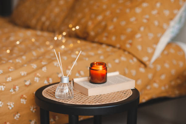 istock Cozy home atmosphere with liquid perfume 2149675515