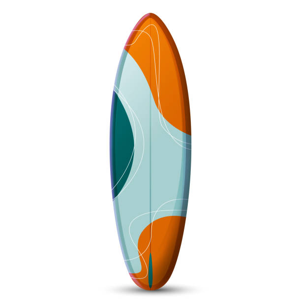 istock The concept of a summer exotic holiday in a modern style. Surfboard with summer abstract retro pattern on a white background. Stylish tropical vector illustration. 2149676041