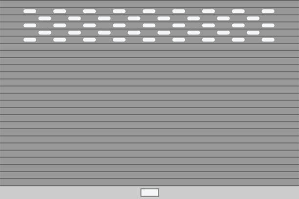 Steel rolling gate door texture, Gray rolling door background Steel rolling gate door texture, Gray rolling door background, Use for wallpaper sheet metal rolling stock illustrations