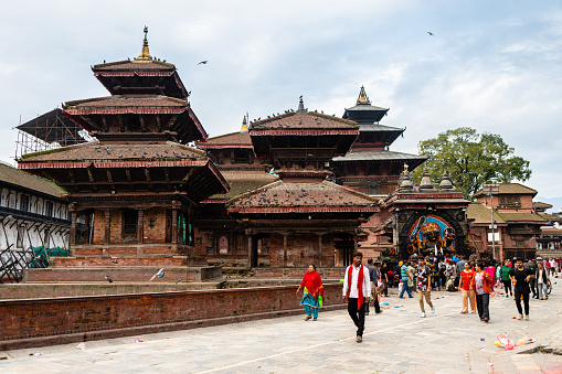 kathmandu, nepal. 25th august, 2023: views of durbar square in kathmandu old town, nepal