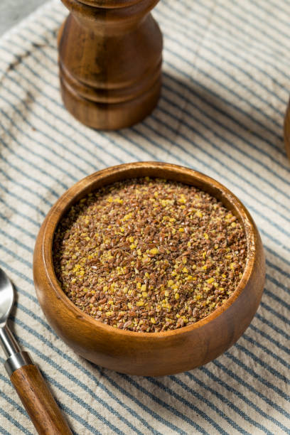 istock Organic Brown Dry Ground Flax Seeds 2149684567