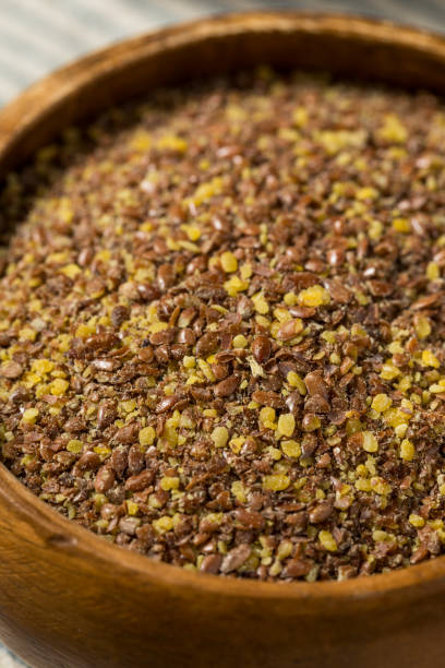 istock Organic Brown Dry Ground Flax Seeds 2149684632