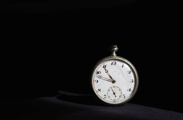 Pocket watch on white background