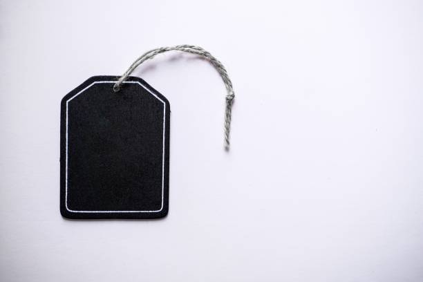 istock black price tag on the white background, black mockup 2149690627