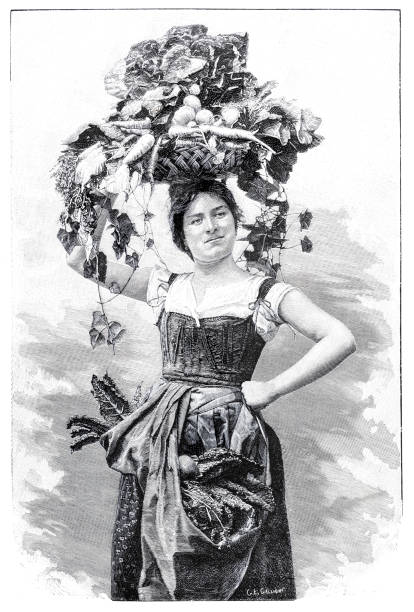 Woman with vegetables portrait 1897
L' ortolana
Original edition from my own archives
Source : Natura ed Arte 1897-98