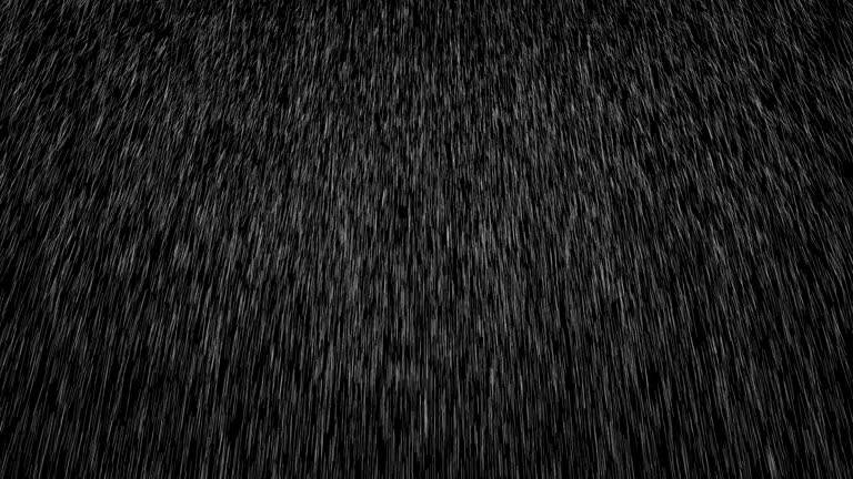 Rain Effect heavy raindrop in rainy season million particle element line with gravity on the black screen