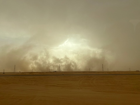sandstorm in Egyptian desert