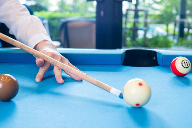 istock Precision and Focus in Pool Cue Shot 2149701942