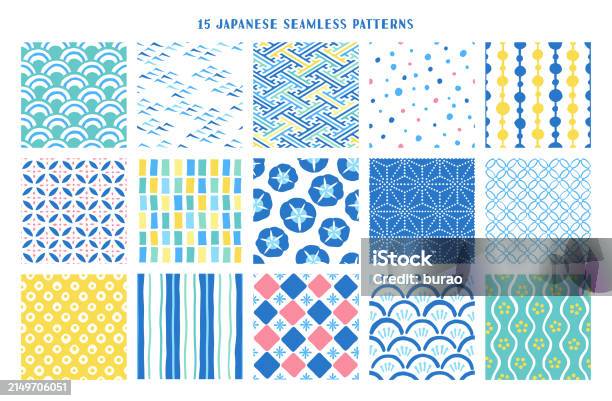 Japanese Meshwork Patterns Japanese Patterns Collection Seamless Geometric Pattern Background ...