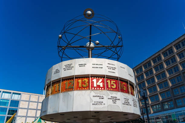 World Clock in the square of Alexanderplatz in Berlin, Germany