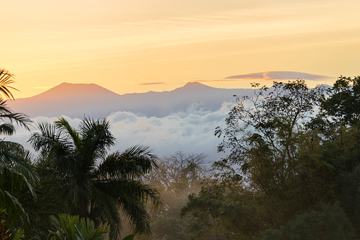 Sunrise on the jungle in Costa Rica