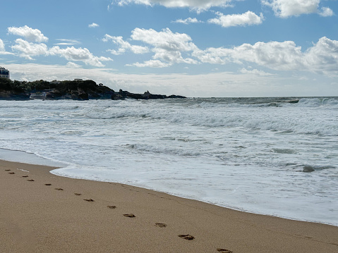 Biarritz beach, in the French Basque country