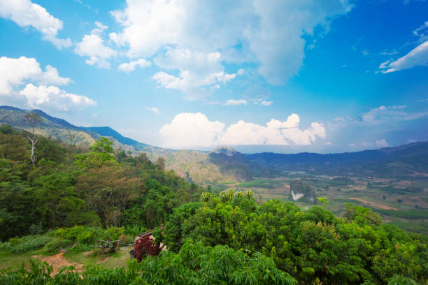 istock Panorama view of mountains and valleys from Phu Langka 2149714422