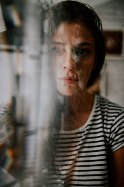 istock Beautiful Female And Her Mirror Reflection 2149714653