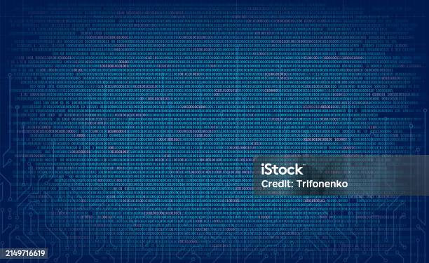 Technology Background With Binary Code Stock Illustration - Download ...