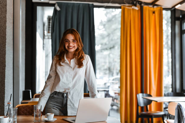 istock Beautiful Female Standing Up After Completing Daily Tasks 2149717630
