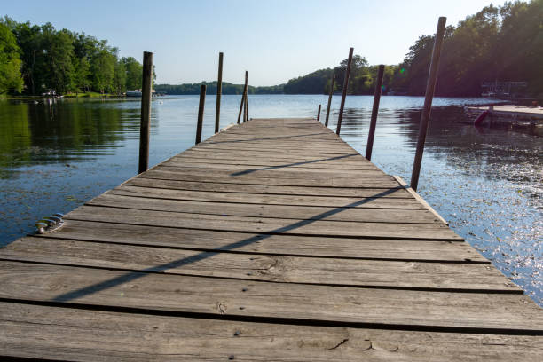 istock Looking down a pier on a  lake in northern Wisconsin. 2149717678