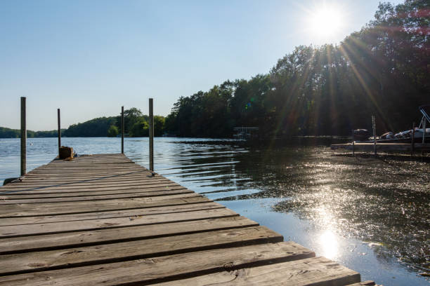 istock Looking down a pier on a  lake in northern Wisconsin. 2149717713
