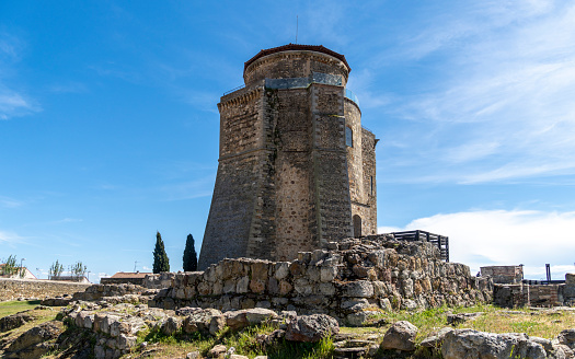 View of the keep of the castle duques de Alba. Salamanca, Spain