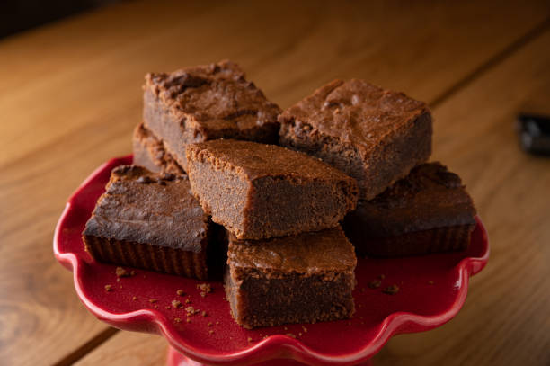 istock Chocolate brownies on a plate. Traditional American chocolate dessert 2149722050