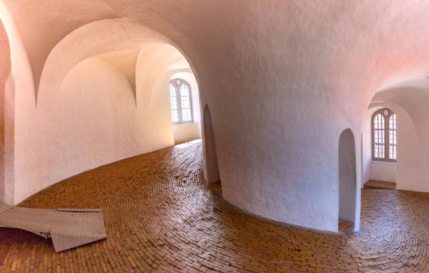 Round Tower Interior, Copenhagen, Denmark, Spiral Perspective