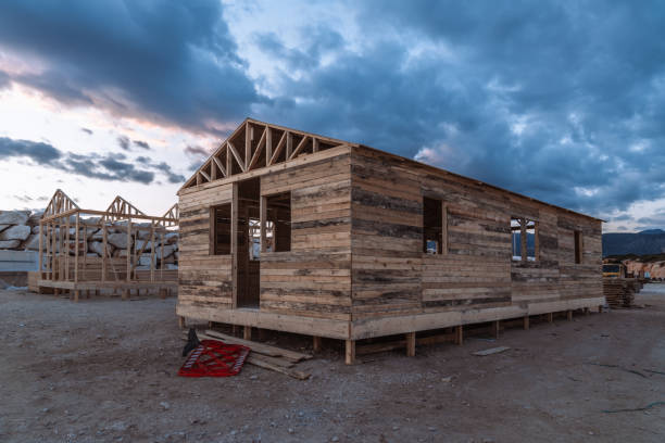 istock Wooden shack house construction 2149730437