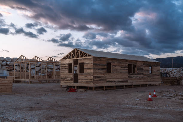 istock Wooden shack house construction 2149730675