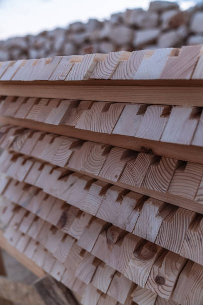 Wood, Balance, Flooring, Exterior, Construction Industry, Lumber, Architectural Column, Pattern, Modern, Window, Worker