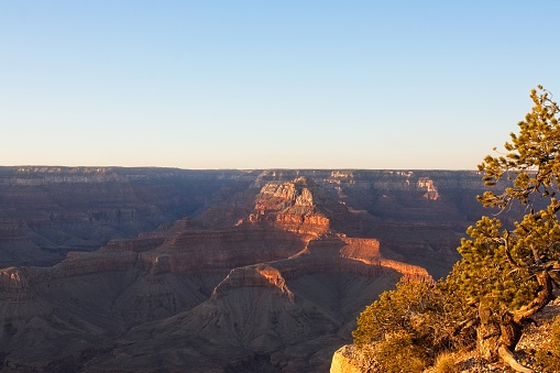 The Grand Canyon, at sunset.