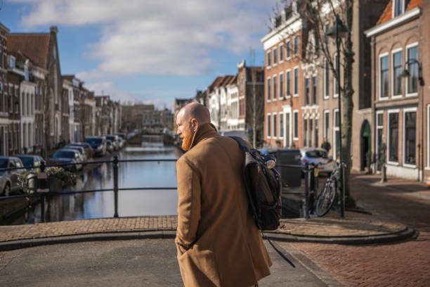 istock Male commuter travelling alone in Gouda 2149733998