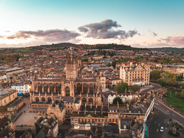 istock Drone view of historic Bath in UK 2149735655