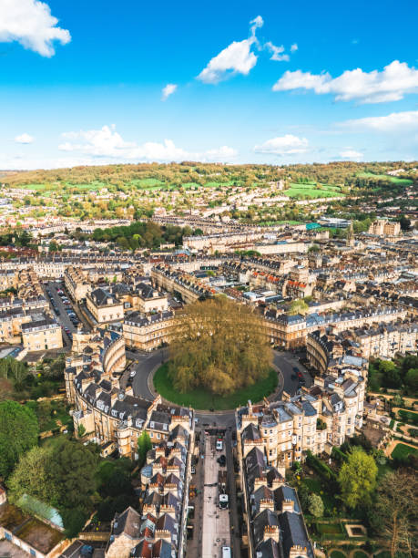 istock Drone view of historic Bath in UK 2149735774