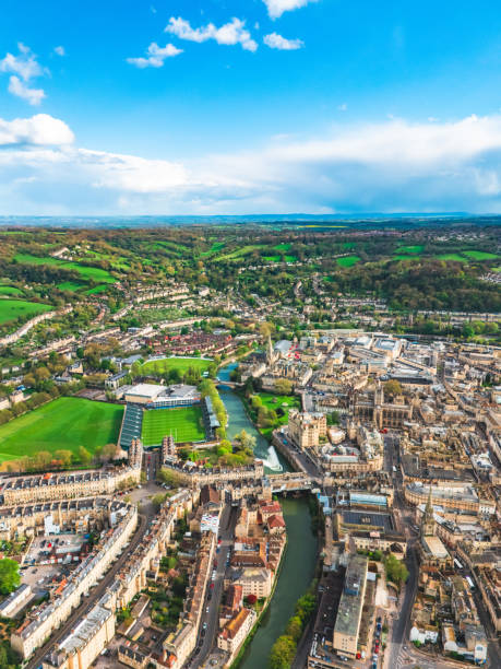 istock Drone view of historic Bath in UK 2149735785