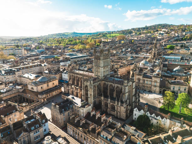 istock Drone view of historic Bath in UK 2149735819