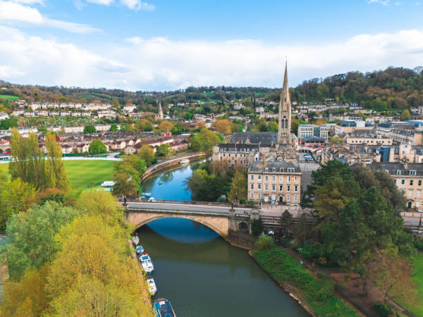 istock Drone view of historic Bath in UK 2149735823