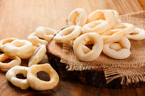 istock Traditional Brazilian starch biscuit, called polvilho biscuit on rustic wooden table 2149742395