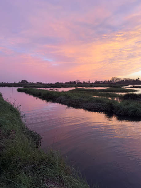 istock View of sunset on Ria de Aveiro, Ovar, Portugal. 2149742425