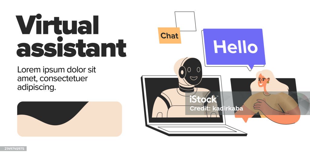 2d Virtual Assistant Virtual Assistant Illustration Artificial Intelligence Flat Vector ...