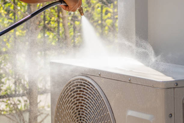 istock air conditioning compressor outdoor unit cleaning service with water spray 2149746715