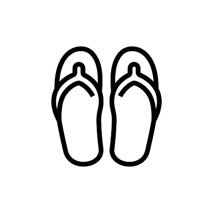 Flip-flop line icon.