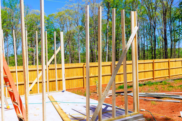 istock Using wood framing to support beams timber a framing with an unfinished interior 2149750893