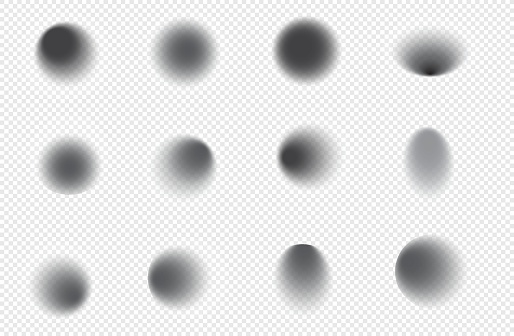 Round Shadow Model Realistic Round Shadow Shadows Isolated On Transparent Background Stock ...