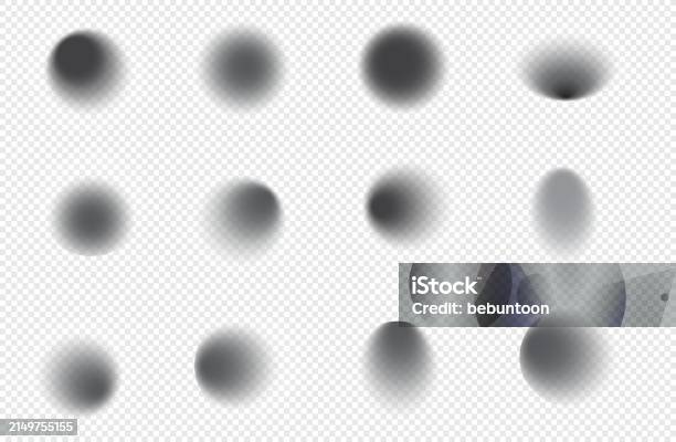 Round Base Shadow Realistic Round Shadow Shadows Isolated On Transparent Background Stock ...