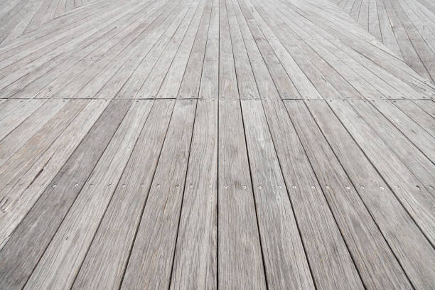 istock Gray wooden outdoor deck 2149758583